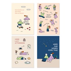 Monolike B6 Ollimolli 方格筆記本 4種 B套組 80張, 1套, 混合色