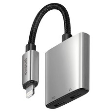 Mcdodo 麥多多 威爾斯系列二合一Lightning音頻轉接線 雙Lightning 15g, CA-5560, 1個, 銀色