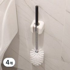 부착식 밀대 걸이, 4개, 화이트