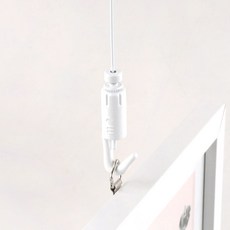 철물백화점 천장 원터치 중형 액자걸이, 화이트, 2개