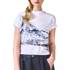 KZM OUTDOOR 印花涼感短袖上衣 S05 白色 L 號，男女通用休閒上衣