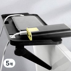 The Happy N 免安裝 電視 螢幕 上方 機上盒 收納 置物架, 5個, 黑色