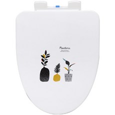 KOXINA 簡約印花硬式靜音馬桶蓋, 仙人掌款, 1個