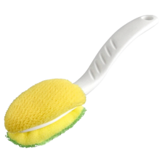 aisen 領袖清潔刷 0.045mm超細刷毛 軟硬兩刷面, 白色 + 黃色, 1支