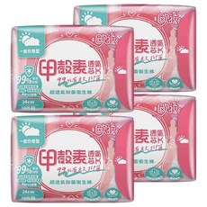 歐拉公主 超透氣甲殼素抑菌衛生棉 一般日用型 4包 10片 24cm