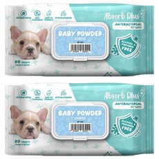 Absorb Plus 寵物抗菌濕紙巾, 80張, 2包