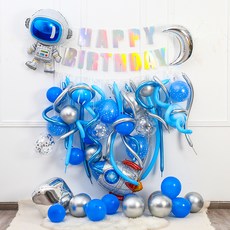 宇航員免費裝飾皇家氣球套裝, 混色, 1組