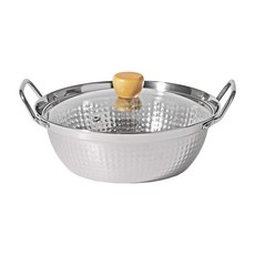 PEARL LIFE 珍珠金屬 桌上型鍋 玻璃蓋款, 20cm, 銀色, 1個