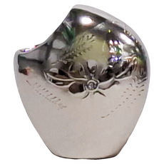 JUST HOME 花炫影斜口陶瓷花器, 銀色