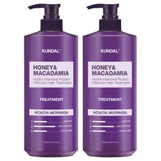 KUNDAL 昆黛爾 蜂蜜澳洲堅果保濕護髮乳 洋槐辣木花香, 1.058L, 2瓶