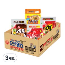 오뚜기 라면 실쏙팩 오진열스 1박스(오동통5+진매5+열라면5+스낵면5), 3세트