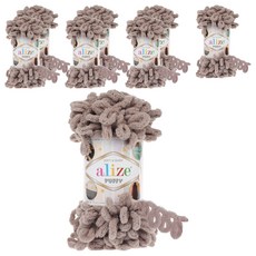 리네아 퍼피 실 핑거니팅 뜨개실, 268 스톤, 8개