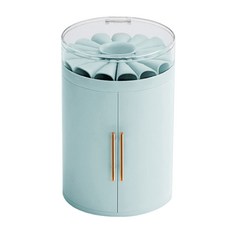 TCR 花朵5層飾品收納盒 藍色, 1個