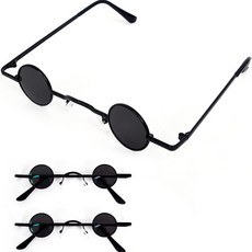 PARTYSHOW 復古迷你眼鏡, 3入, 全黑款