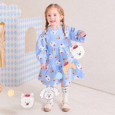 mollimelli 女童可愛西高地白梗連身裙