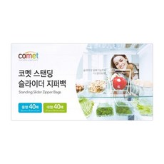 comet 雙夾鏈立體密封袋, 中 + 大, 80個, 1盒