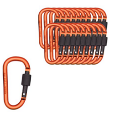 露營戶外D型登山扣 20入, 橘子
