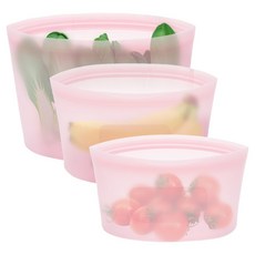 르메이드 프레시 3중 잠금 실리콘 지퍼백, 혼합, 3개입, 1세트