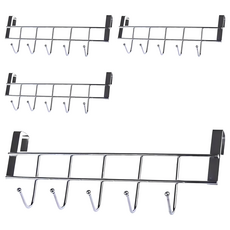 小麥購物 櫥櫃門後掛勾 87g, 銀色, 4個