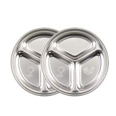 Bo friends 史努比圓形不鏽鋼分隔盤, 混色, 2個