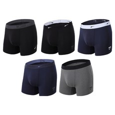 PUMA 男款素色平口內褲 5件組