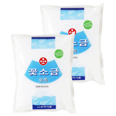 오복식품 꽃소금, 1kg, 2개