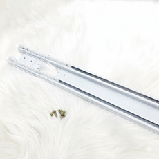 Elyne Studio 可調節式雙層窗簾軌道, 白色