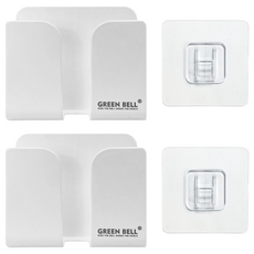 Green Bell 綠貝 無痕收納壁板系列 手機架 (附膠片), EH-1592, 白色, 2個