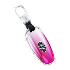 크로니클 오로라메탈 현대 스마트키 케이스 앤 키링 소나타 더뉴그랜저 투싼nx4 싼타페TM, 핑크, 현대 4/5/7버튼타입