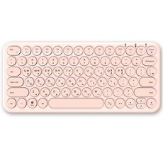 아이노트 충전식 멀티 블루투스 무선 텐키리스 키보드, 파우더핑크, X-KEY 38BTC, Scissor