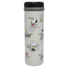 SNOOPY 史努比 不鏽鋼水壺 6 x 19cm, 史努比 米色, 350ml, 1個