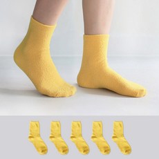 코지라벨 여성용 무지 수면양말 5켤레