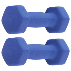 sc優選 鑄鐵實心六角磨砂 浸塑啞鈴, 0.5kg, 2入