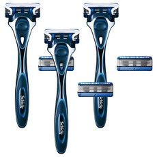 Schick 舒適牌 舒適水次元5刮鬍刀 刀架 + 刀頭 Set, 五刀片設計 玻尿酸保濕, 1組, 3組