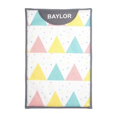 BAYLOR 寵物涼感墊, 白底三角花紋, 1個