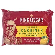 KING OSCAR 橄欖油沙丁魚 檸檬風味, 106g, 1包