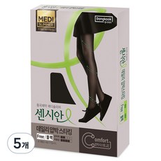 동국제약 센시안 데일리 의료용 압박스타킹 블랙 10~20mmHg, 5개, 팬티형