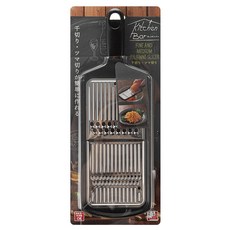 시모무라 키친바 가는채 넓적채 겸용 슬라이서 채칼 강판 KIB-612, 혼합색상, 1개