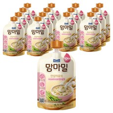 맘마밀 안심 이유식 12개월부터, 혼합맛(아스파라거스/닭가슴살), 100g, 15개