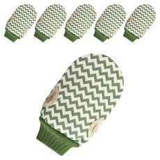 Nesting Home 벙어리 去角質手套, 6個, 1入, 綠色