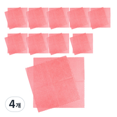 라이프핏 물결 원데이 행주 핑크 20p, 4개