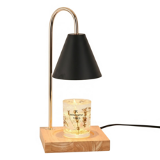 融蠟燈-原木經典黑(贈鹵素燈泡x2), 1組