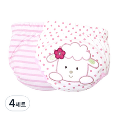조이멀티 배변훈련팬티 2입, 양H (핑크), 4세트