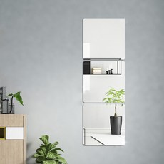 防碎壓克力安全牆鏡 28cm 3入, 銀色