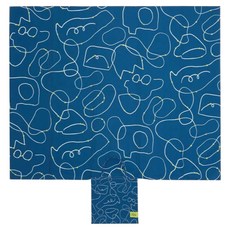 in Blooom 印花樂 野餐墊 + 收納袋 聚酯纖維 台灣製, 迷途霧藍