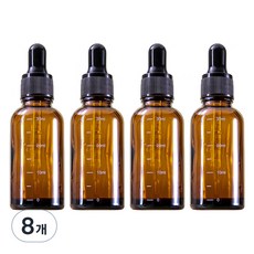 지앤와이 눈금 아로마 에센스 스포이드 공병 30ml, 8개, 브라운