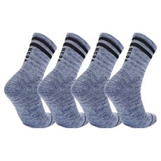 네파 여성용 멜란지 플렉스 크루 양말 4족, 블루, 4개
