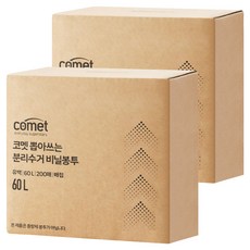 코멧 뽑아쓰는 분리수거 배접 비닐봉투, 400개, 60L