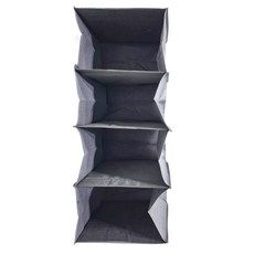 JOSIC 四層高級布藝收納掛袋 加厚無紡布, 30 x 30 x 80cm, 星霧灰色