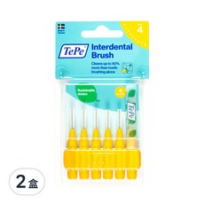 TePe 緹碧 I型普通刷毛牙間刷 刷毛柔軟不刺激牙齦 有效去除牙縫中的牙菌斑, 0.7mm, 6入, 2盒
